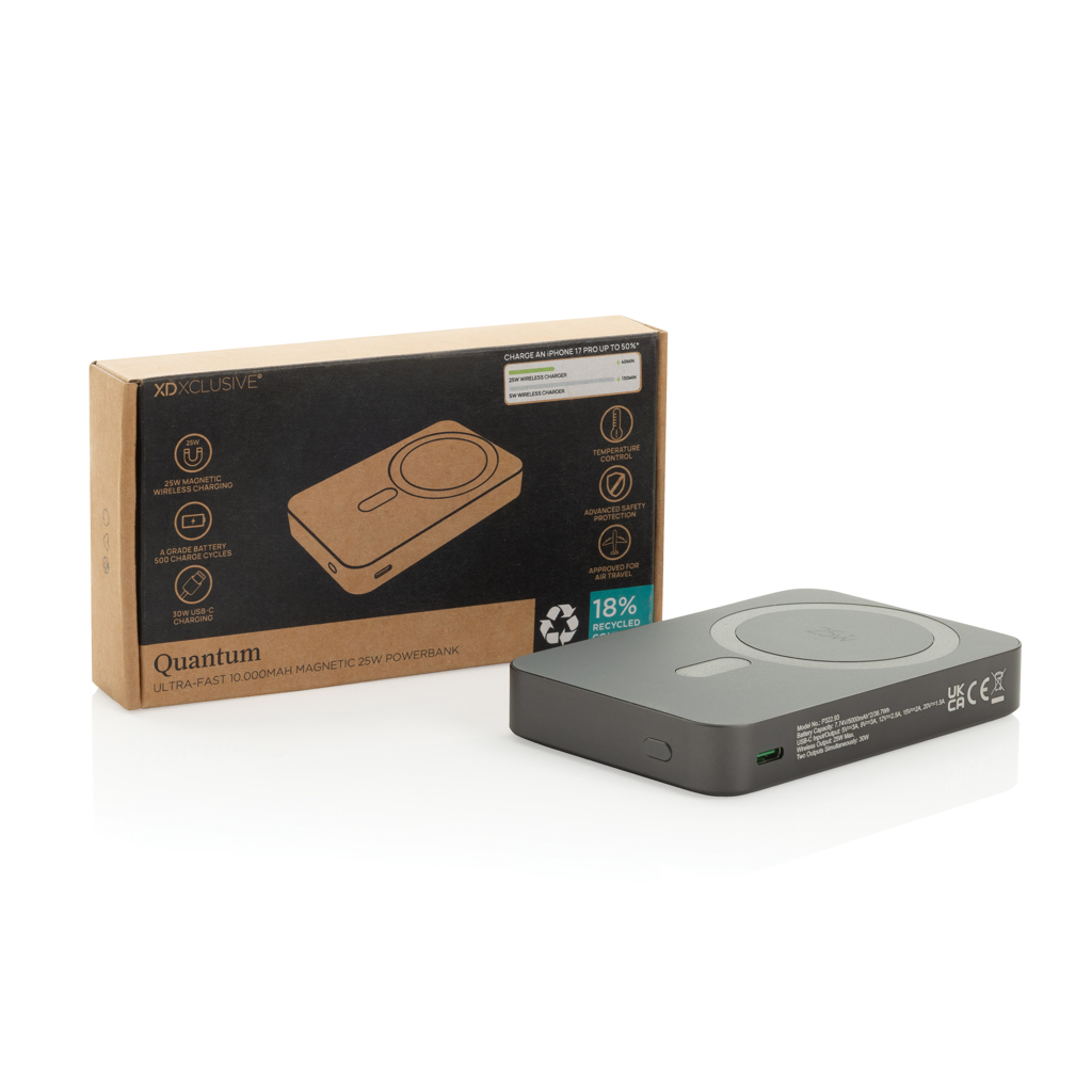 XD Xclusive Quantum RCS Powerbank 10.000mAh – magnetisch, 25W Wireless, bedruckbar