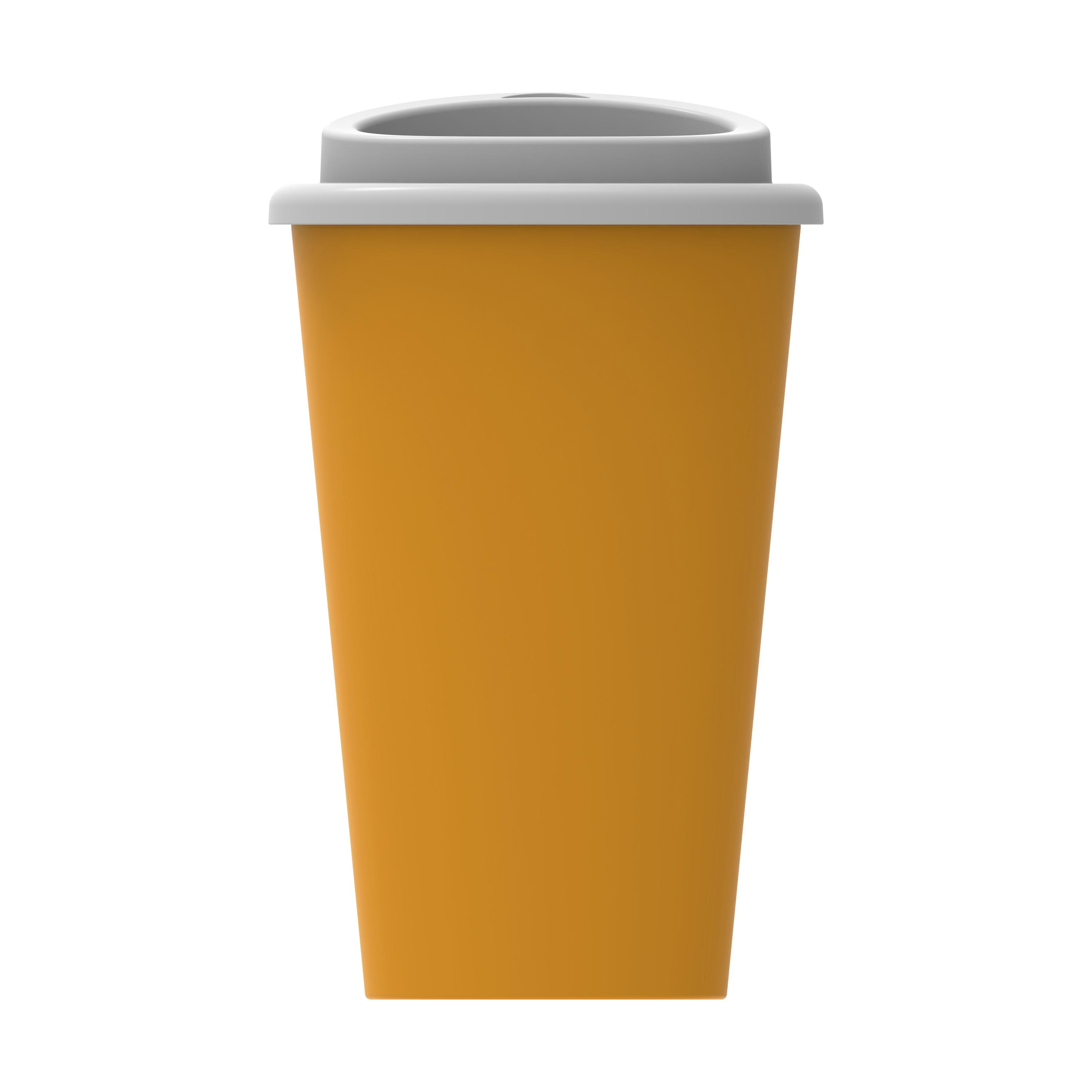 Kaffeebecher "Premium" – TopView_Gelb_Weiss_3 Kaffeebecher "Premium"