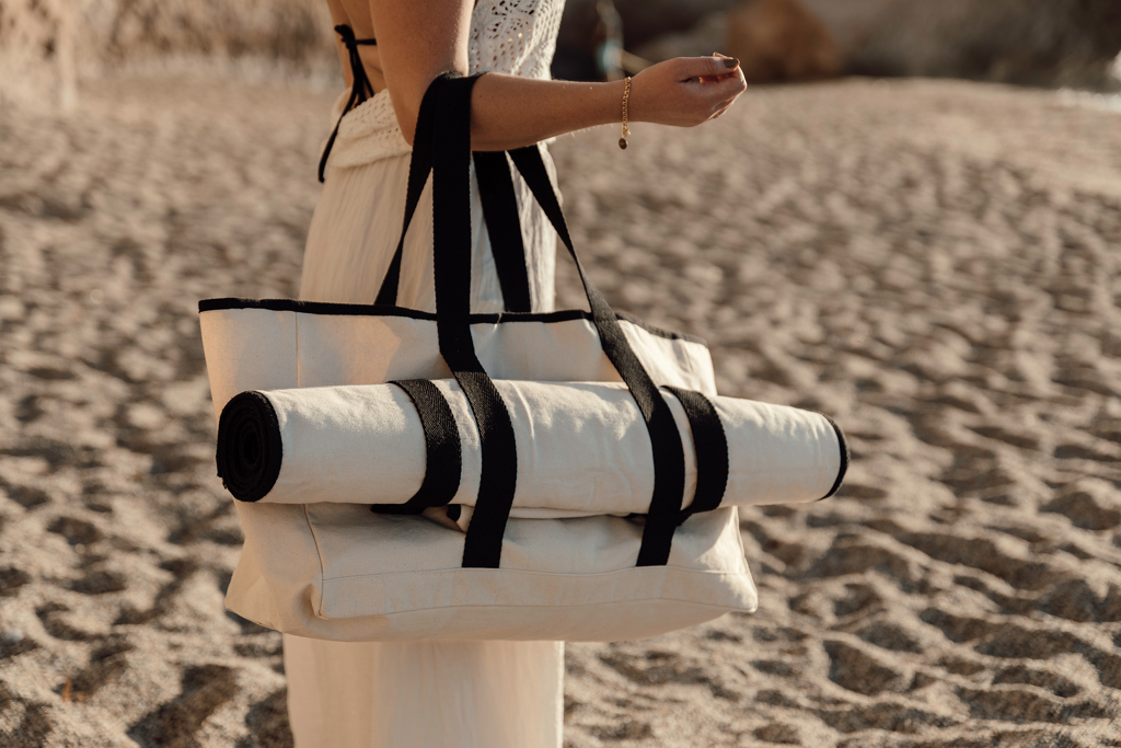 VINGA Volonne AWARE Strandtasche aus 100 % recyceltem Canvas bedruckbar