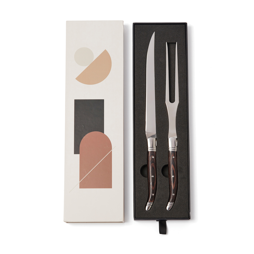 VINGA Gigaro Tranchier-Set Edelstahl/Holz, 30,5 cm – mit Lasergravur veredelbar VINGA Gigaro Tranchier-Set Edelstahl/Holz, 30,5 cm – mit Lasergravur veredelbar