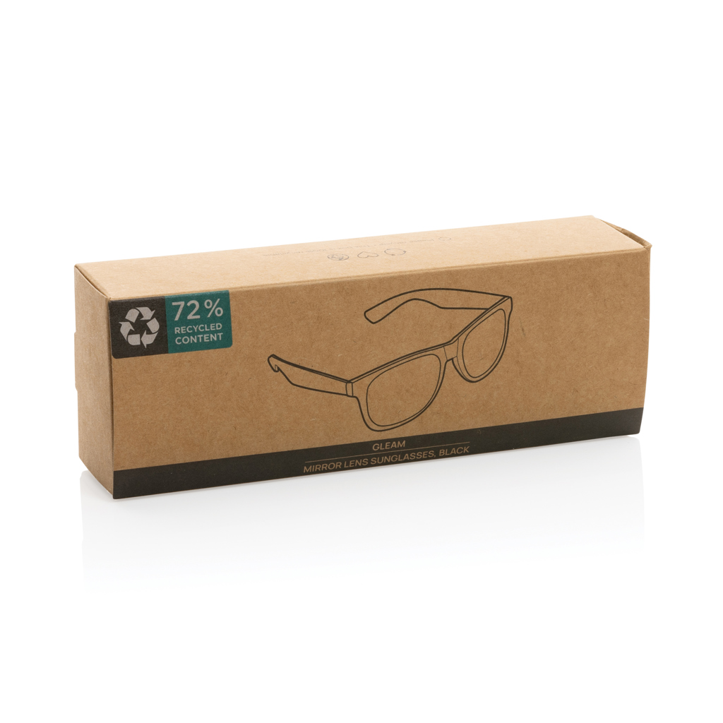 XD Collection Gleam Sonnenbrille aus RCS-recyceltem PC mit verspiegelten Gläsern XD Collection Gleam Sonnenbrille aus RCS-recyceltem PC mit verspiegelten Gläsern