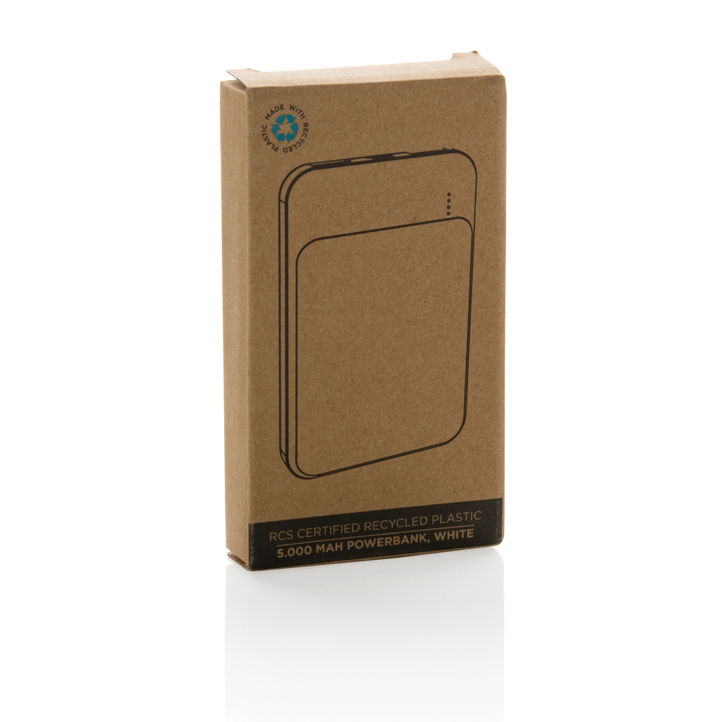 XD Collection Powerbank 5.000 mAh aus RCS-recyceltem ABS, bedruckbar