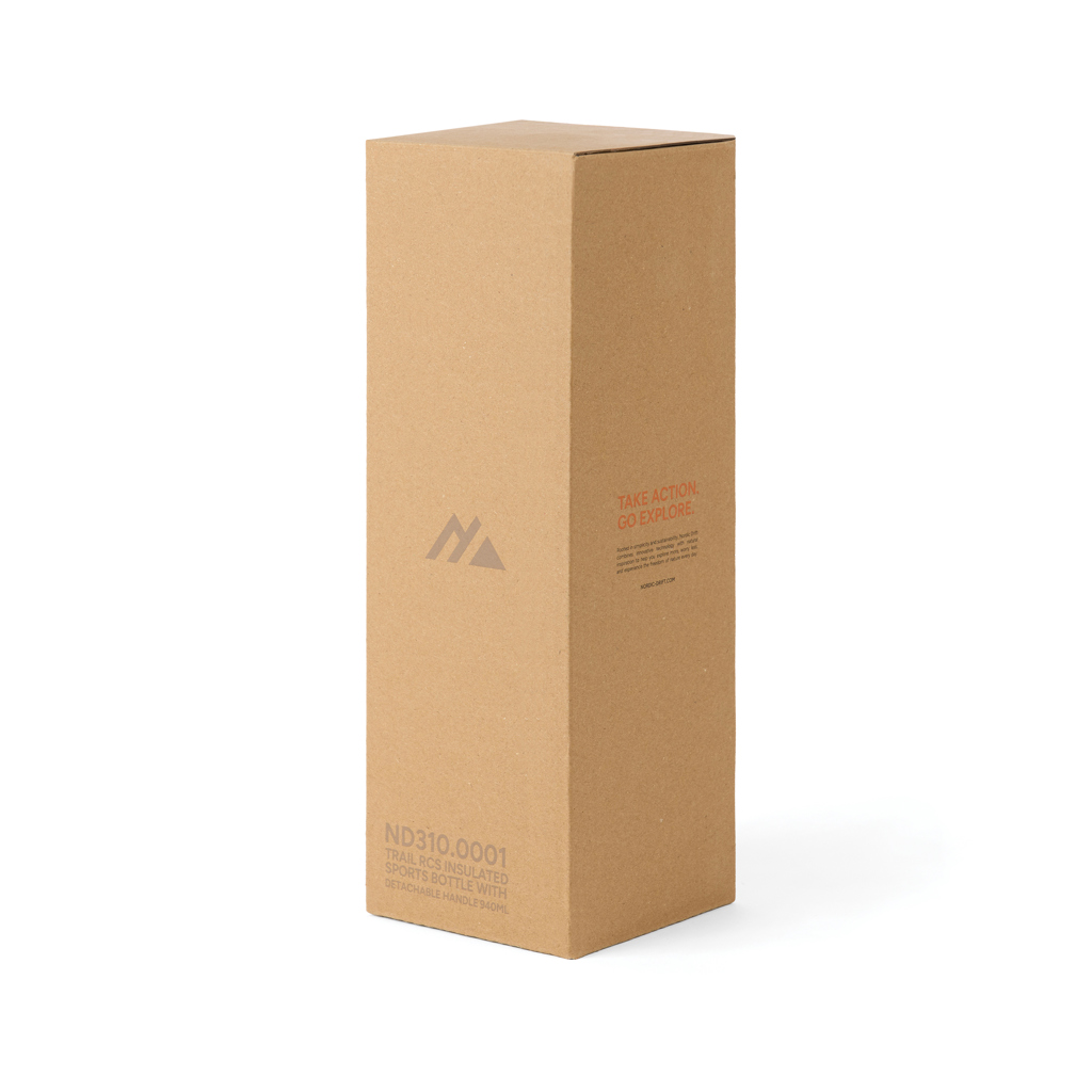 Nordic Drift trail Sportflasche 940 ml aus recyceltem RCS-Edelstahl, bedruckbar