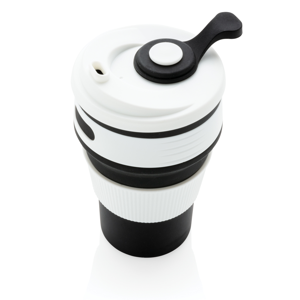 Faltbarer Silikon-Becher 350 ml, BPA-frei, bedruckbar Faltbarer Silikon-Becher 350 ml, BPA-frei, bedruckbar