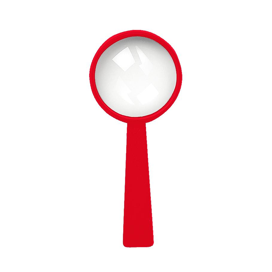 Stiellupe "Handle 4 x" – standard-rot Stiellupe "Handle 4 x" – standard-rot