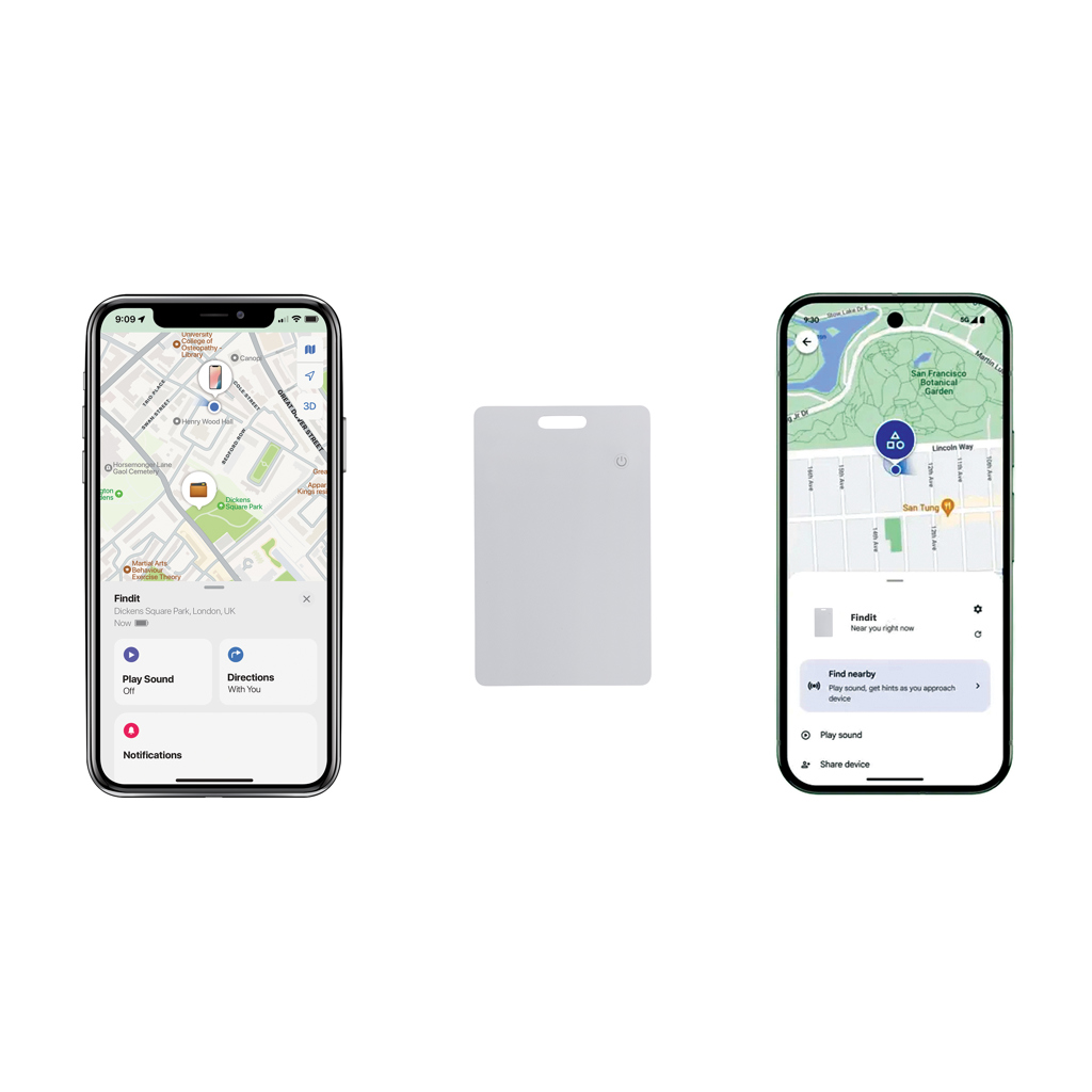 XD Collection Findit Dual — ultradünner Karten-Tracker mit Find My und Find Hub, mit Logo bedruckbar