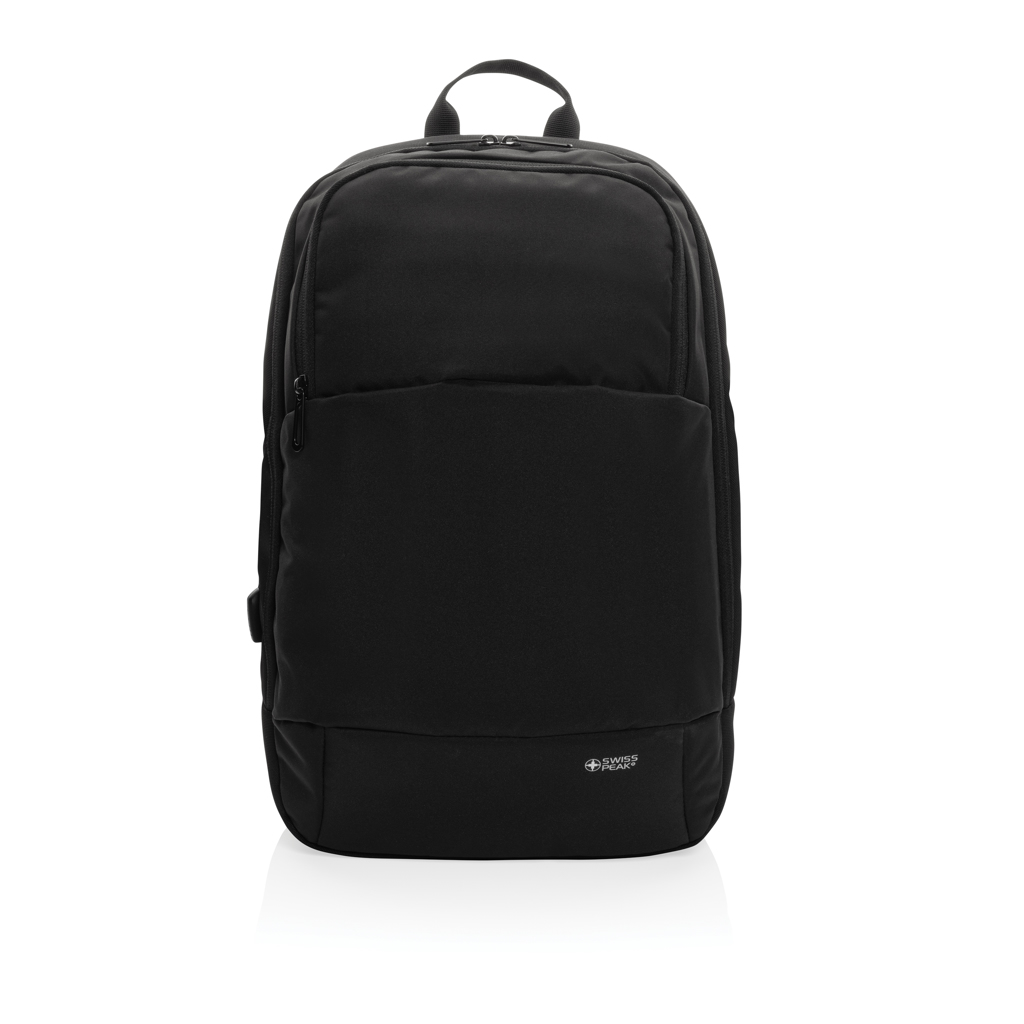 Swiss Peak AWARE Laptop-Rucksack 15,6 Zoll aus recyceltem PET, bedruckbar Swiss Peak AWARE Laptop-Rucksack 15,6 Zoll aus recyceltem PET, bedruckbar