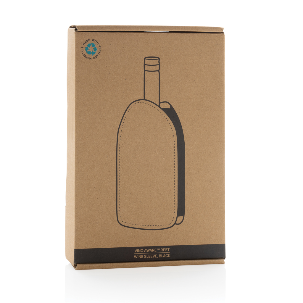 Vino AWARE rPET Weinkühler-Sleeve mit Logodruck Vino AWARE rPET Weinkühler-Sleeve mit Logodruck