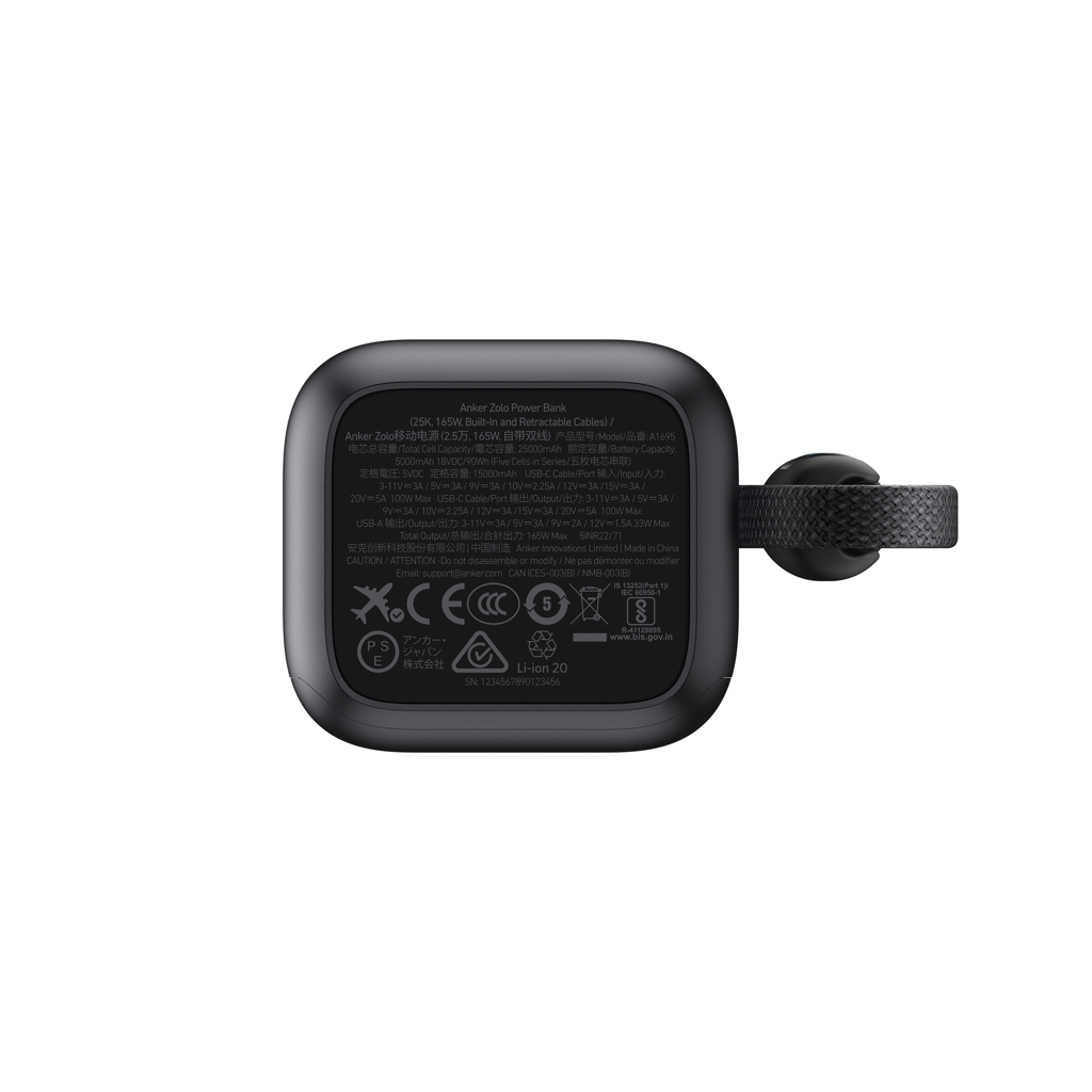 Anker Pro Powerbank 25000mAh 165W mit integ. USB‑C grau Anker Pro Powerbank 25000mAh 165W mit integ. USB‑C grau