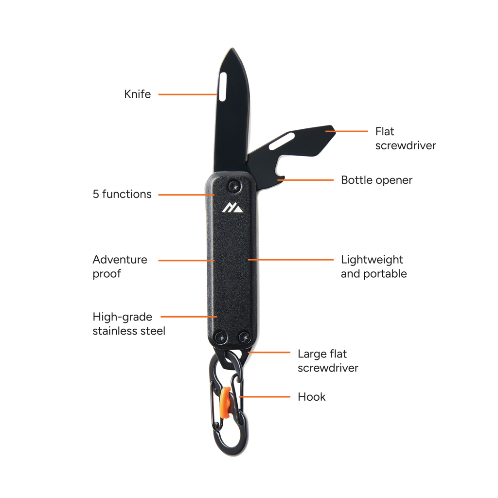 Nordic Drift Adventure Keychain Tool — 4-in-1-Multitool Edelstahl Nordic Drift Adventure Keychain Tool — 4-in-1-Multitool Edelstahl