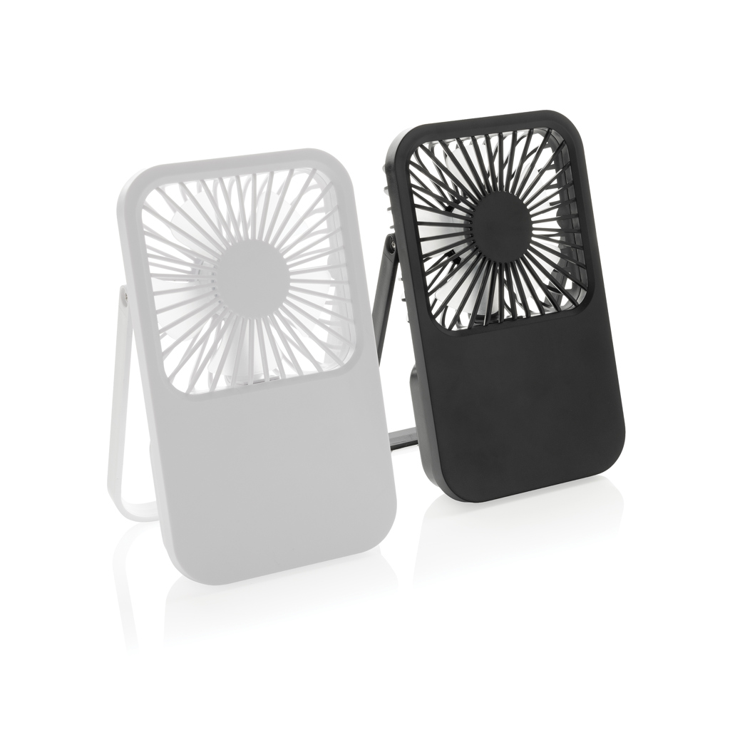 Aervina Tischventilator mit Akku, USB-C, 58% recyceltes ABS, mit Logo bedruckbar (XD Collection)