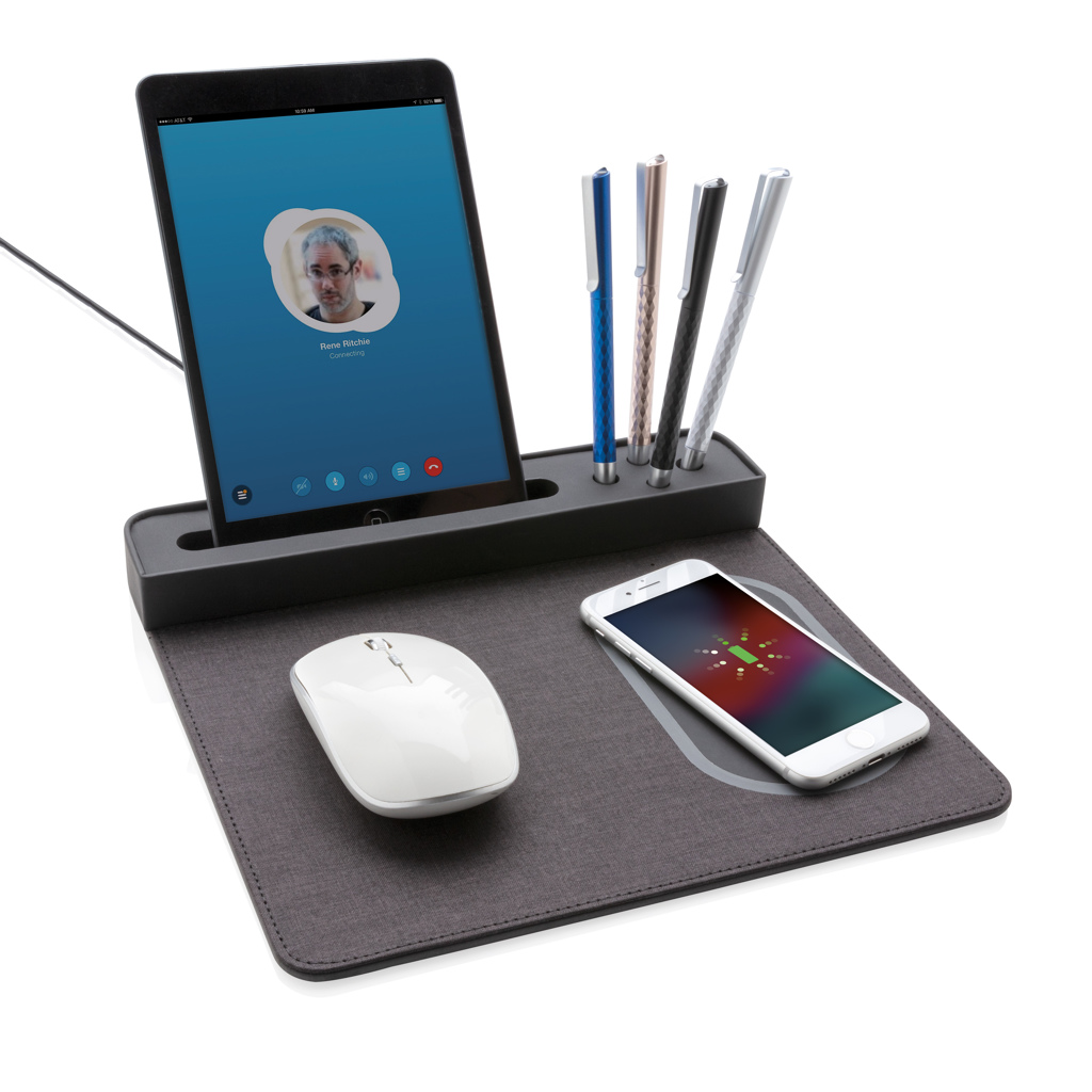 XD Xclusive Air Mousepad mit kabellosem 5W Charger und USB