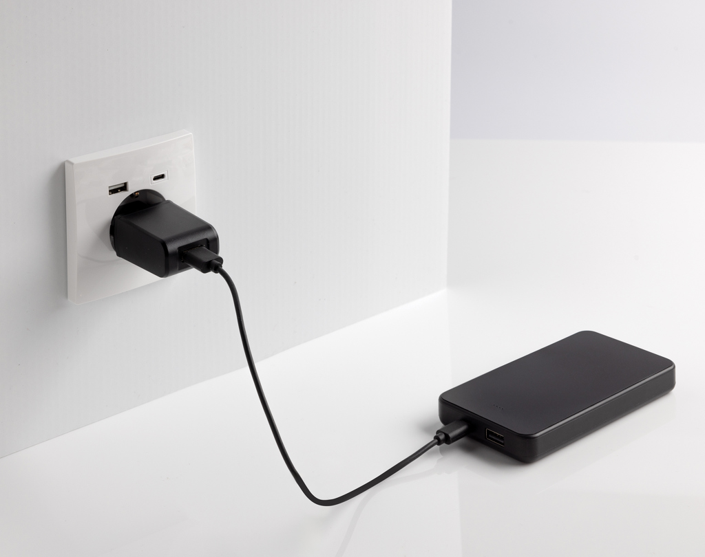 XD Collection Boostcore 10.000mAh Powerbank aus RCS-recyceltem ABS, USB-C & USB-A, bedruckbar
