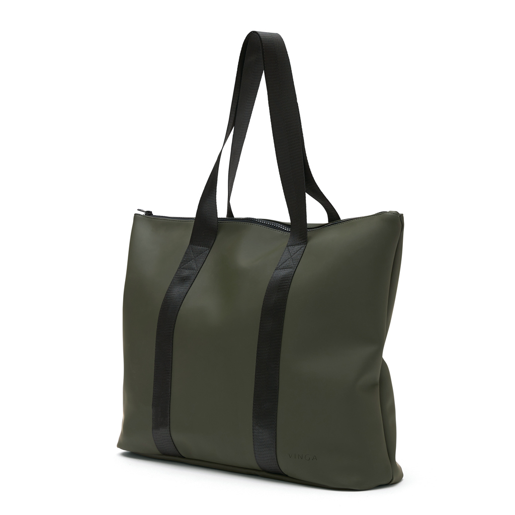 VINGA Baltimore Tote Bag aus Nubuk-PU mit Reißverschluss – bedruckbar