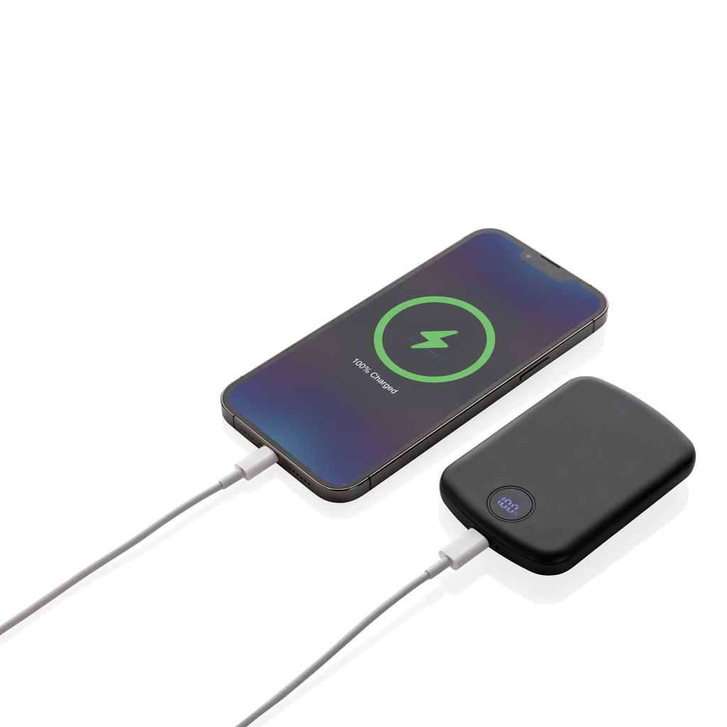 XD Collection MagBoost 5.000 mAh Magnet-Powerbank mit 15 W Wireless Charging, RCS-recyceltes ABS, bedruckbar XD Collection MagBoost 5.000 mAh Magnet-Powerbank mit 15 W Wireless Charging, RCS-recyceltes ABS, bedruckbar