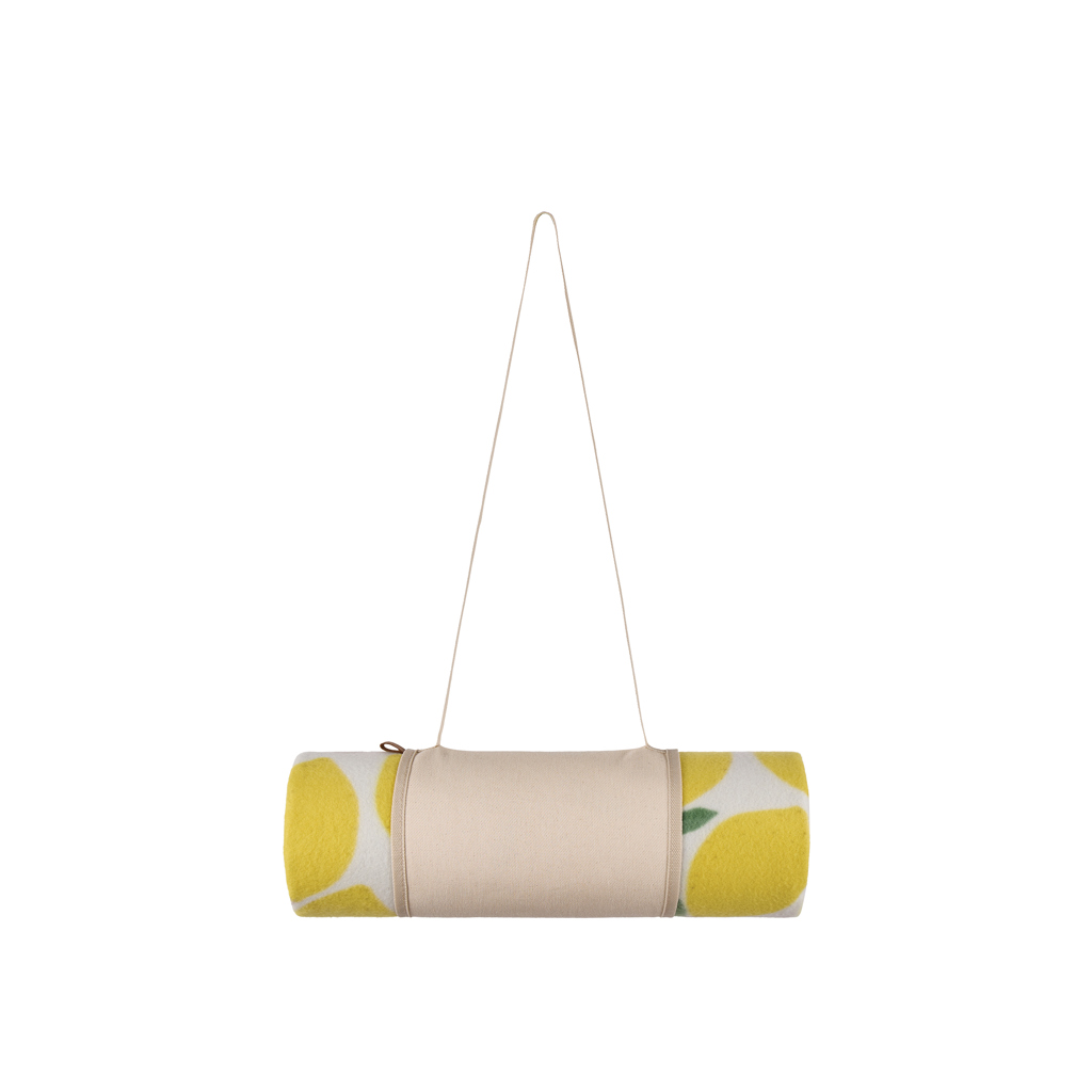 VINGA Arwe GRS Picknick-Decke gelb mit Logo bedrucken VINGA Arwe GRS Picknick-Decke gelb mit Logo bedrucken