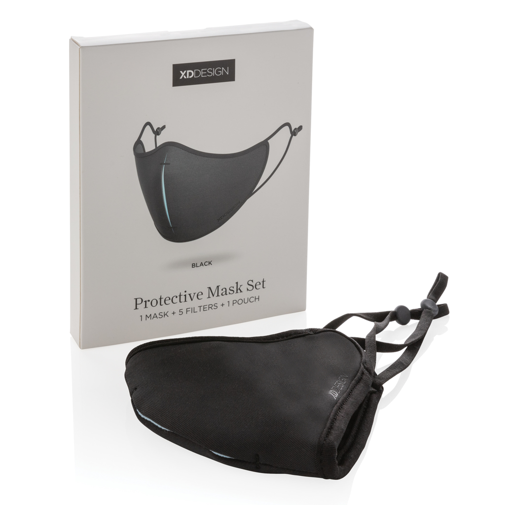 XD Design Masken-Set mit 5 Hyproof®-Filtern und Etui, bedruckbar XD Design Masken-Set mit 5 Hyproof®-Filtern und Etui, bedruckbar