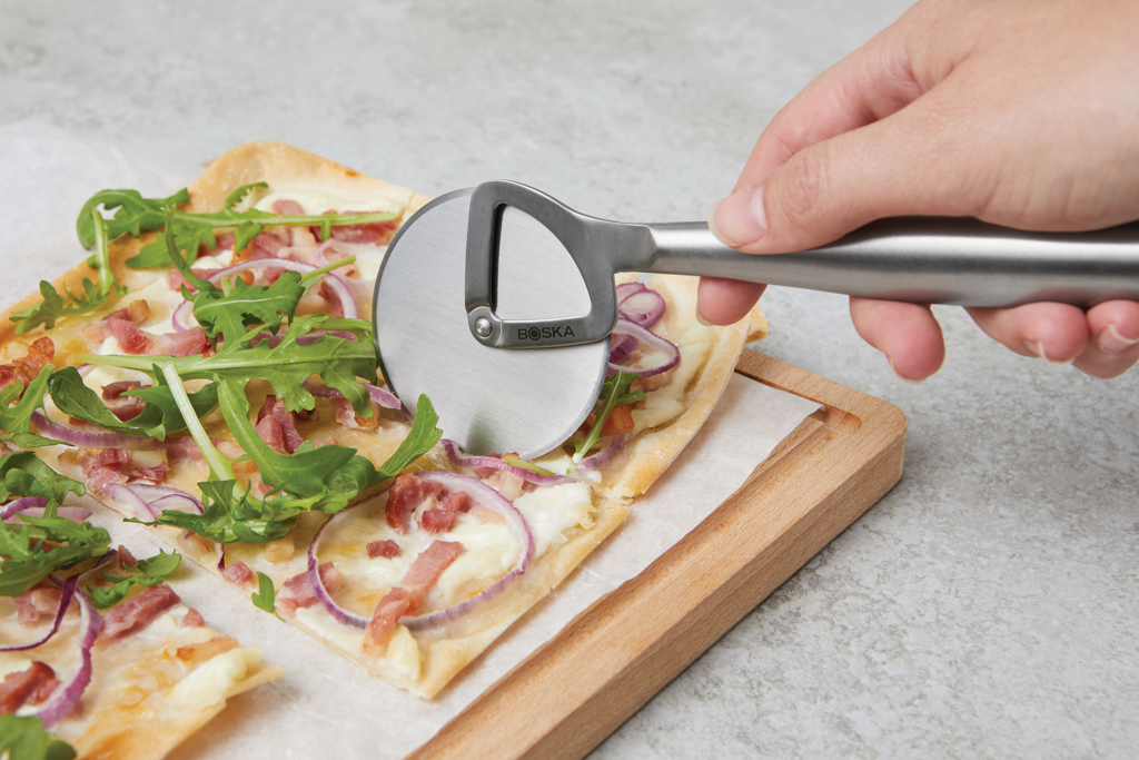 BOSKA Pizzaschneider Copenhagen aus Edelstahl mit Lasergravur