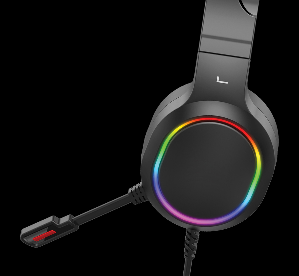 Gaming Hero RGB Gaming Headset mit Mikrofon, PVC-frei, beidseitig bedruckbar