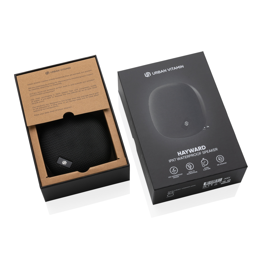 Urban Vitamin Hayward IPX7 Bluetooth-Lautsprecher 5W mit Logodruck