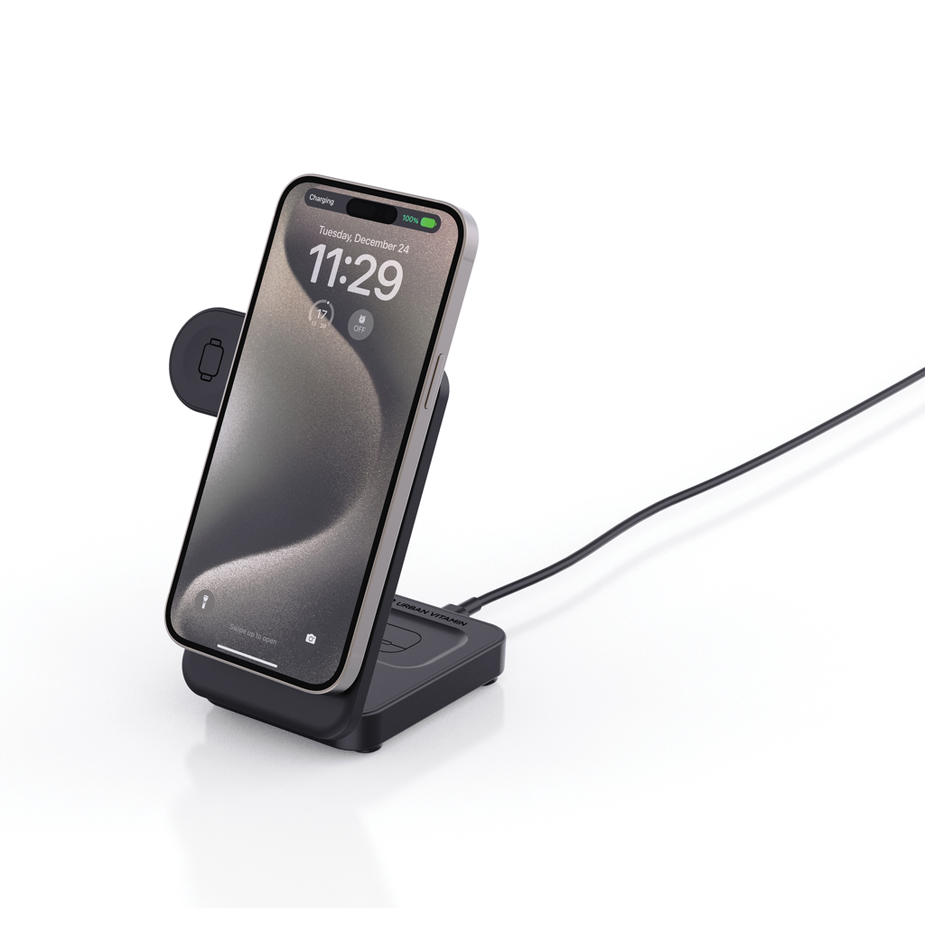 Urban Vitamin Arcadia 15W 3in1 Magnet-Charger aus RCS-rABS – bedruckbar