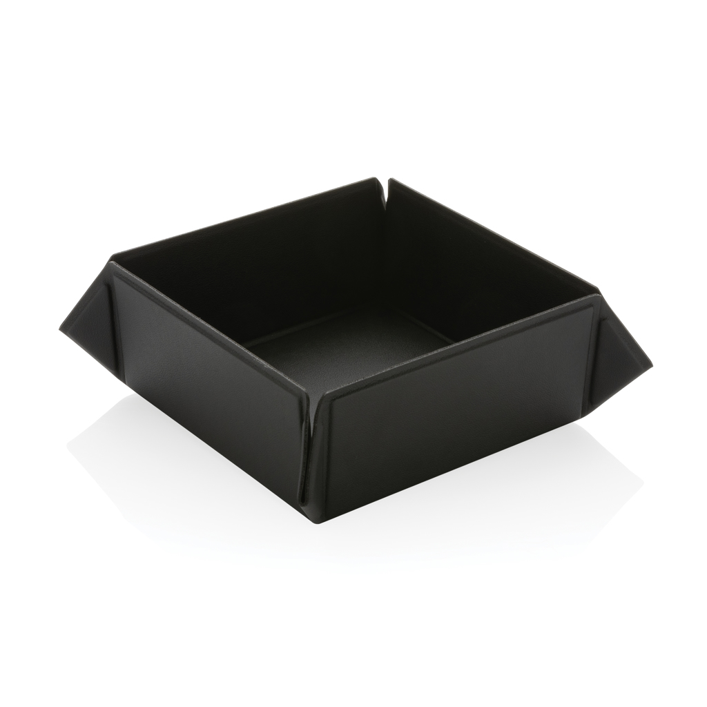 Swiss Peak Magnetbox aus recyceltem PU – Praktisches Werbegeschenk für den Schreibtisch
