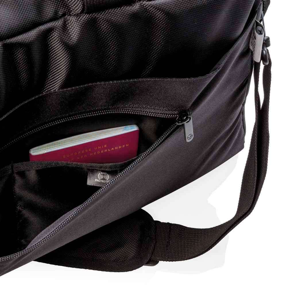 RFID Weekender mit Kofferöffnung PVC-frei 15.6'' schwarz