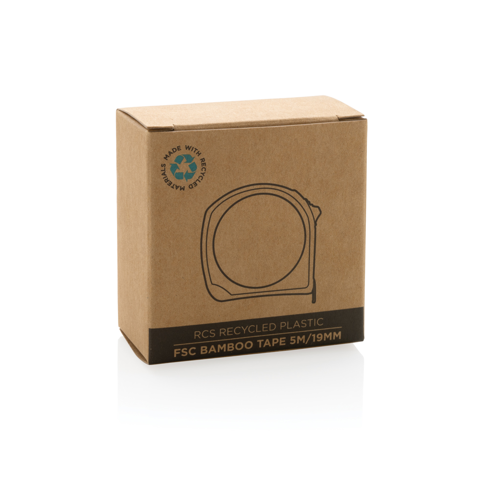5m Maßband aus RCS-recyceltem ABS mit FSC-Bambus | XD Collection