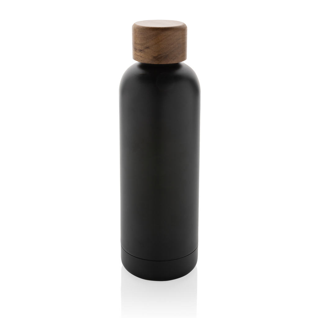 XD Collection Wood Vakuumflasche 500 ml aus RCS-recyceltem Edelstahl mit Akazienholzdeckel XD Collection Wood Vakuumflasche 500 ml aus RCS-recyceltem Edelstahl mit Akazienholzdeckel