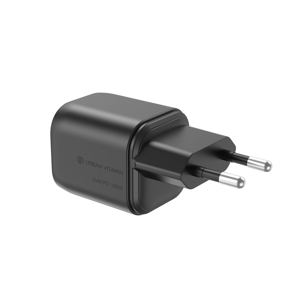 Urban Vitamin Livermore 100W GaN-Ladegerät mit USB-C und USB-A – mit Logo bedruckbar