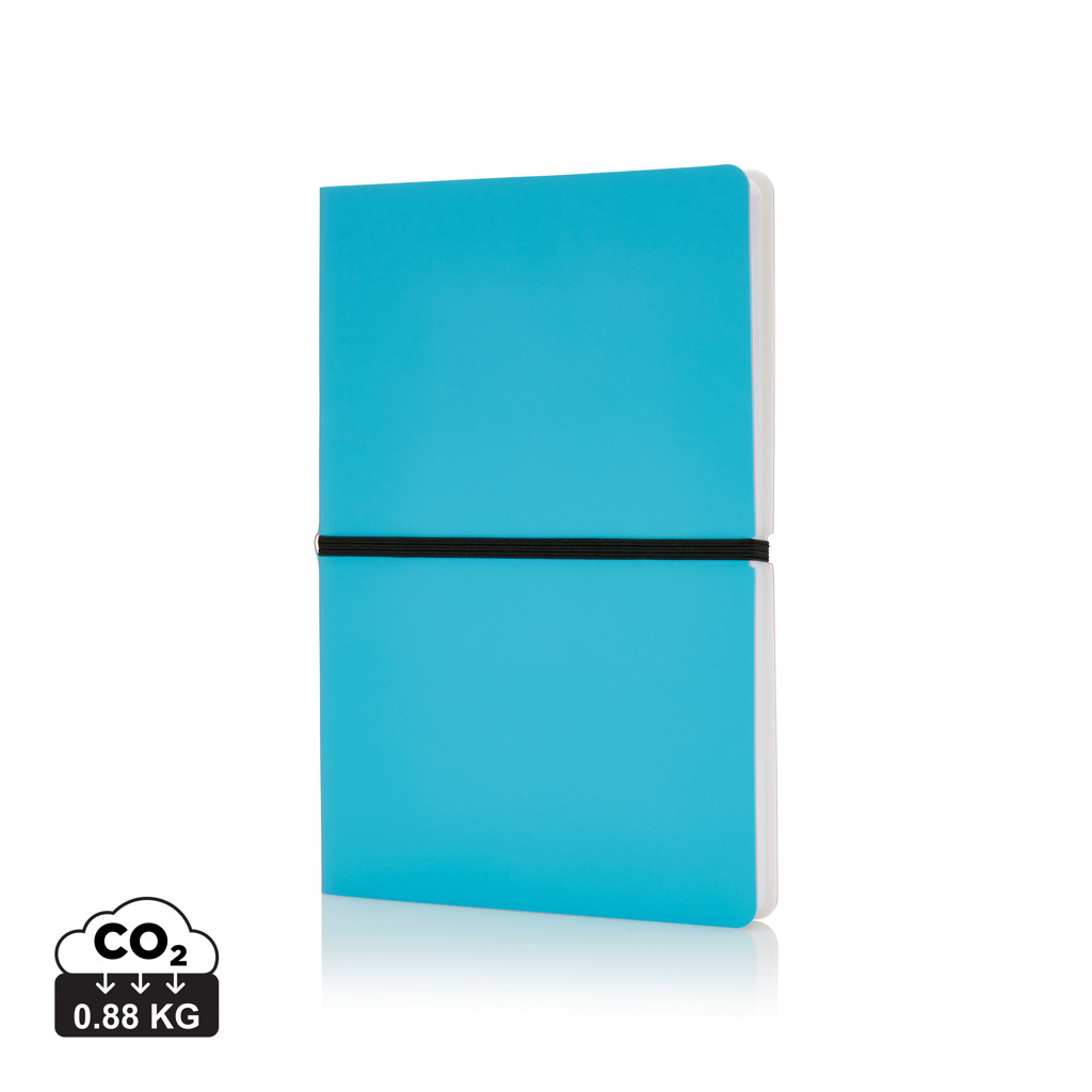 XD Collection Deluxe Softcover Notizbuch A5 schwarz – 192 linierte Seiten, FSC-Mix, bedruckbar