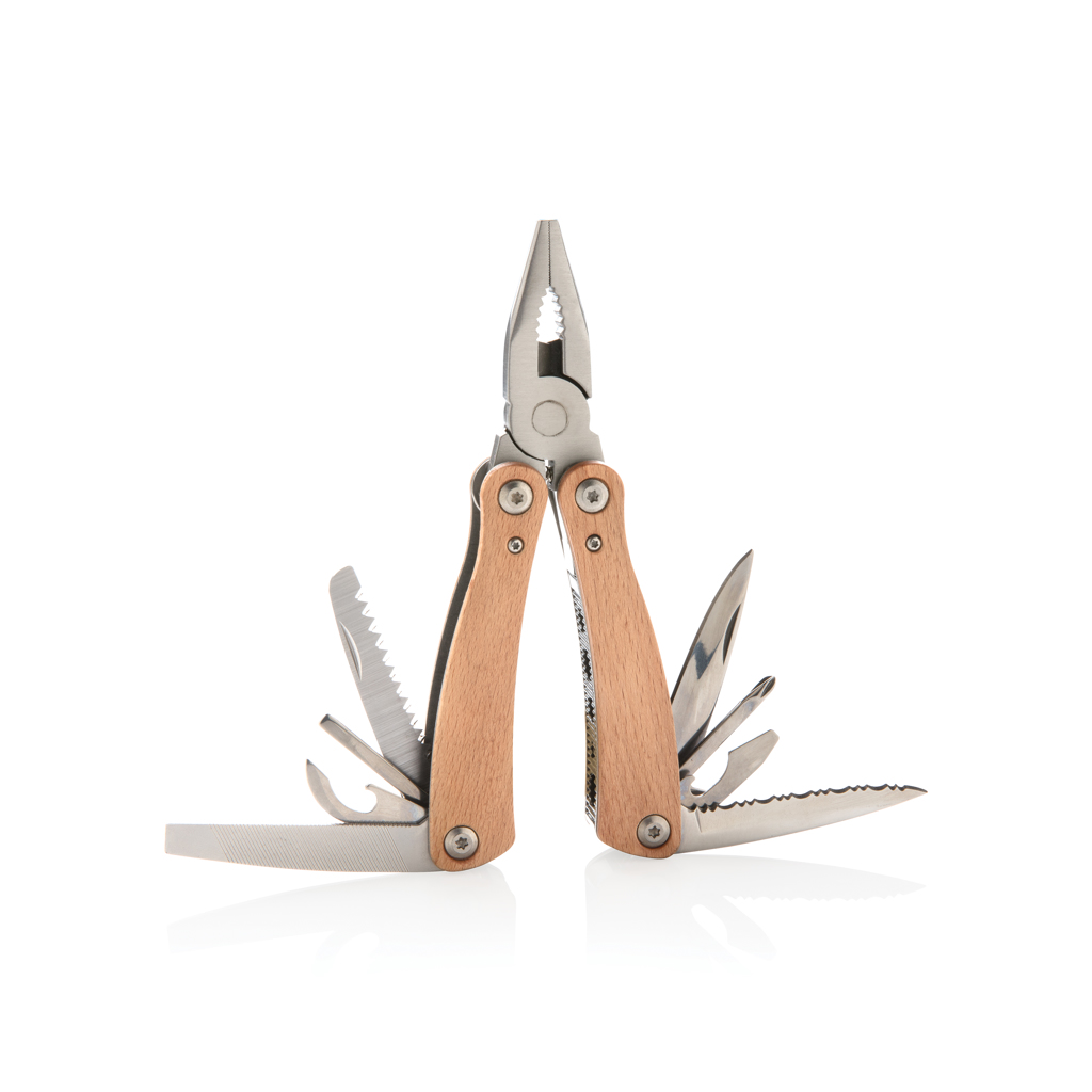 XD Collection Holz Multitool mit 13 Funktionen — bedruckbar