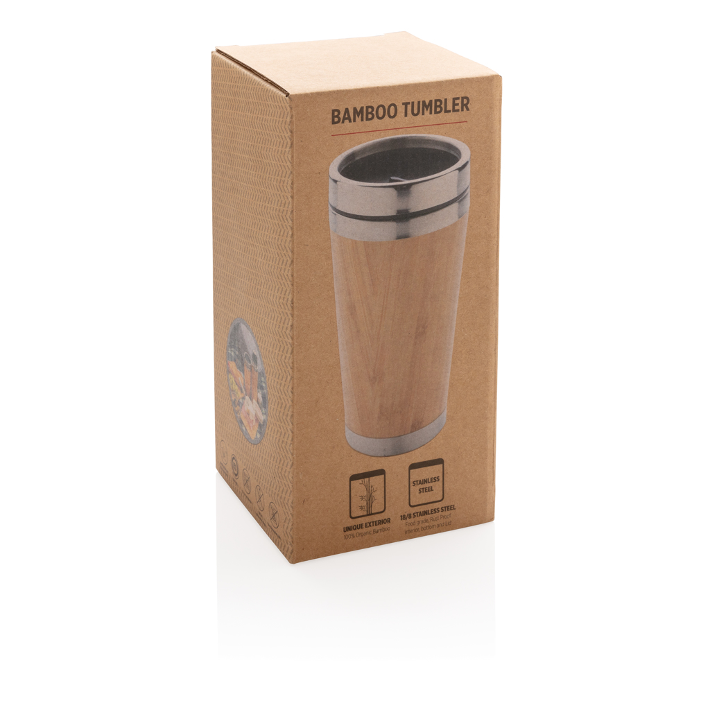 Bambus & Edelstahl 304 Thermobecher 450ml – braun