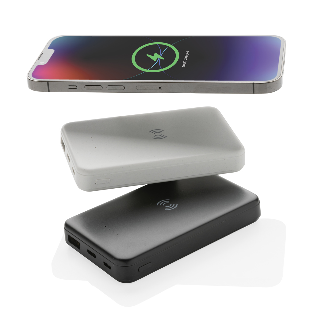 XD Collection Wireless Powerbank 5.000 mAh aus RCS-recyceltem ABS, mit Logo veredelbar XD Collection Wireless Powerbank 5.000 mAh aus RCS-recyceltem ABS, mit Logo veredelbar