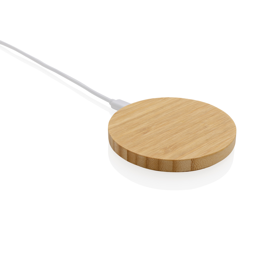 BambooPower 15W Charger – Elegantes Werbegeschenk aus FSC Bambus für Events