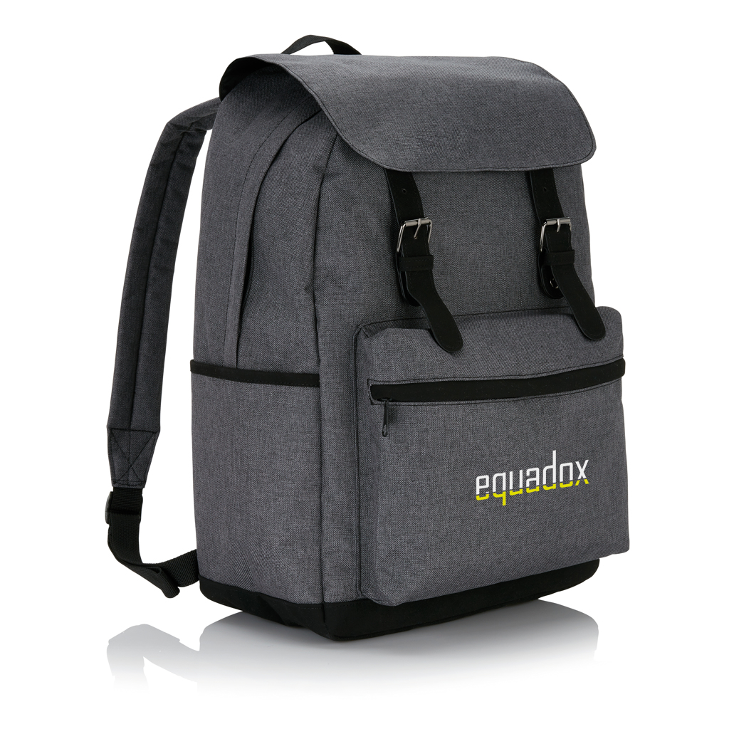 PVC-freier 15,6'' Laptop-Rucksack 600D Business – grau