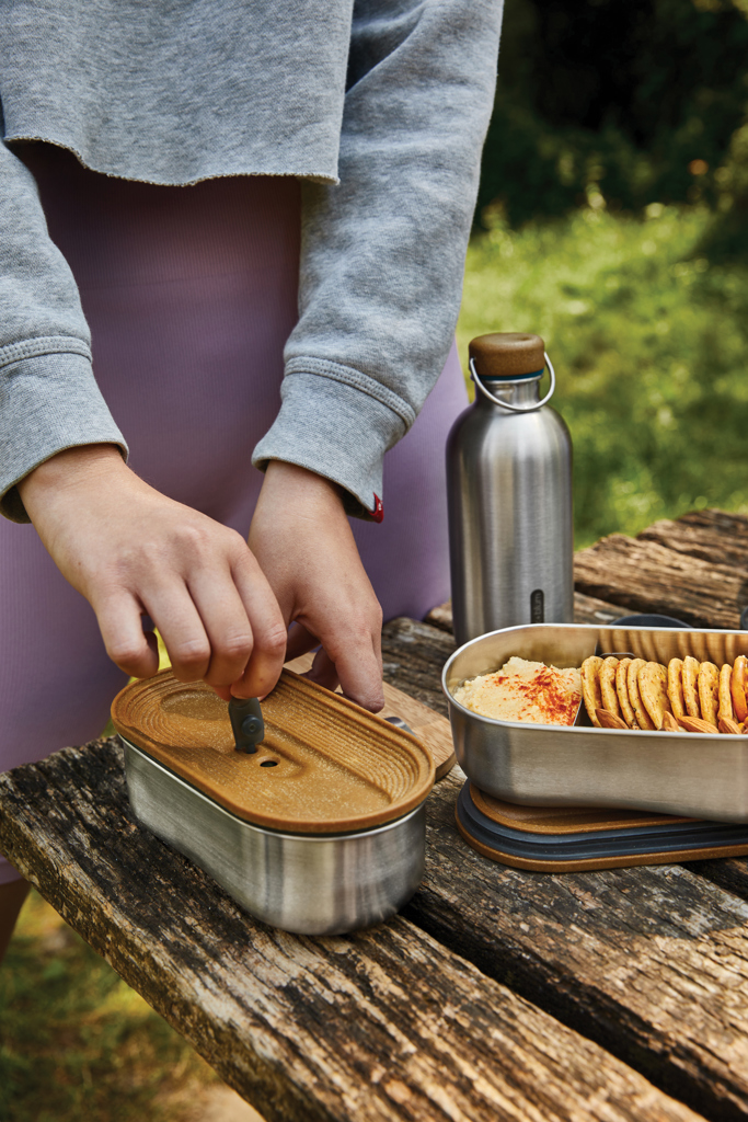 Black+Blum Bento Box 1L Edelstahl mit Bambusdeckel — gravurfähig