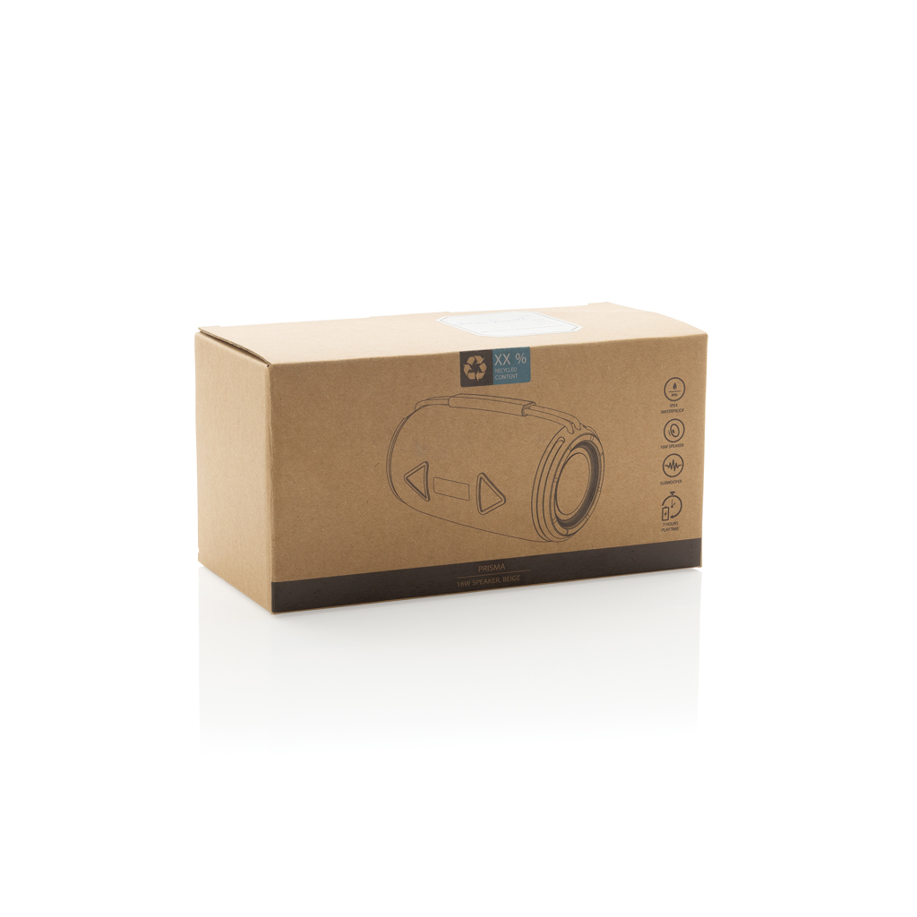 XD Collection Prisma 16W Bluetooth-Lautsprecher IPX4 aus RCS rec. ABS und rPET