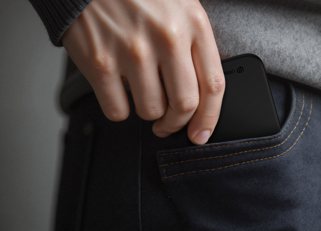 Urban Vitamin Concord ultradünne Powerbank 3.000 mAh mit kabellosem Laden – mit Logo bedruckbar