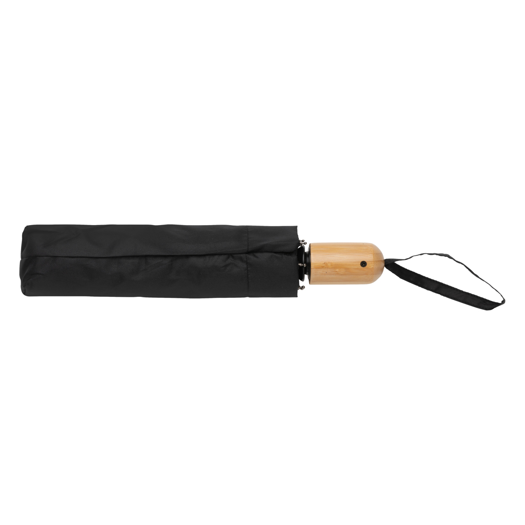 Impact AWARE RPET Taschenschirm mit Bambusgriff, Auto-Open/Close Impact AWARE RPET Taschenschirm mit Bambusgriff, Auto-Open/Close