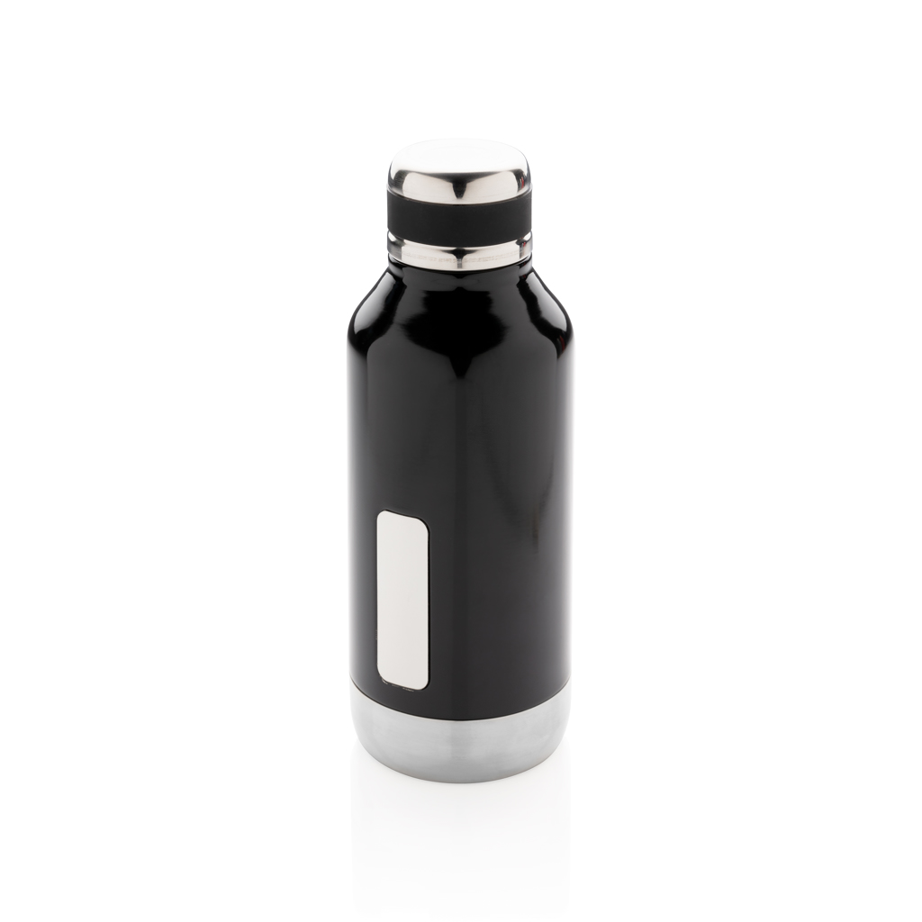 XD Collection Vakuumflasche 500 ml mit Logoplatte, auslaufsicher, Edelstahl XD Collection Vakuumflasche 500 ml mit Logoplatte, auslaufsicher, Edelstahl