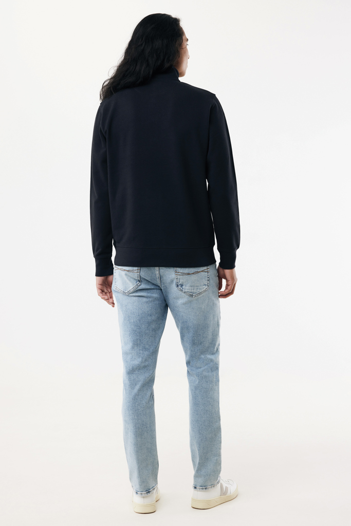 iqoniq Elgon Unisex Quarter-Zip Pullover aus 30 % recycelter & 70 % Bio-Baumwolle, 300 g/m², bedruckbar