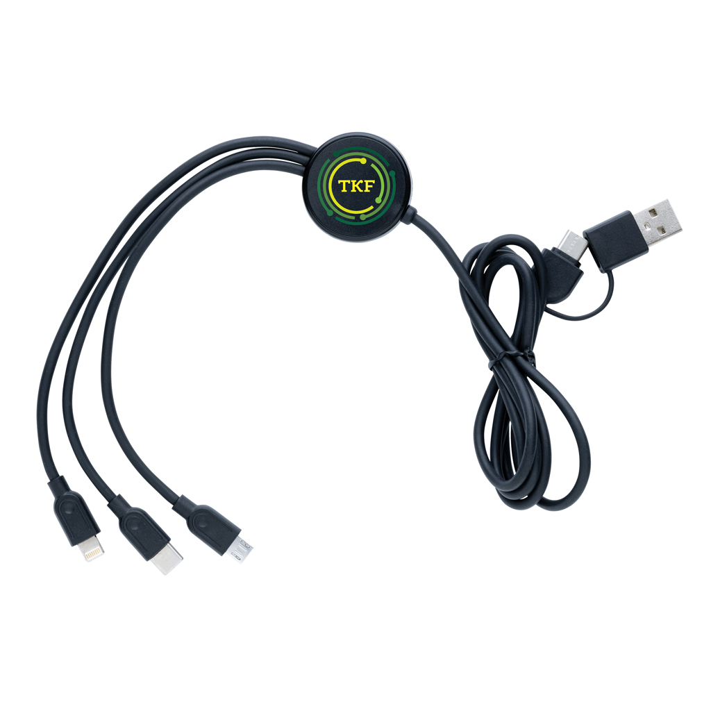 RCS MultiCharge Kabel 6-in-1 aus recyceltem TPE – Ideal für Messen und Events RCS MultiCharge Kabel 6-in-1 aus recyceltem TPE – Ideal für Messen und Events