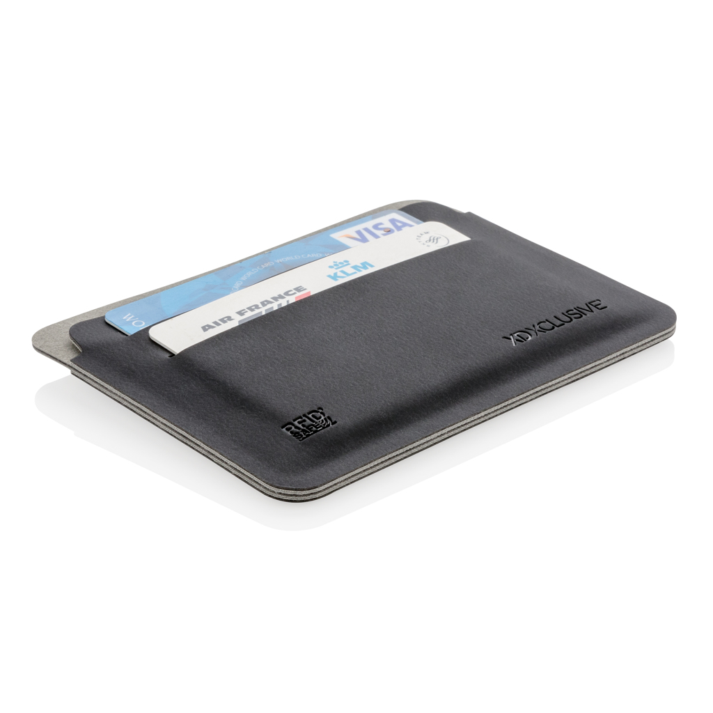 XD Xclusive Quebec RFID Kartenhalter aus PU, schwarz – mit Logo veredelbar XD Xclusive Quebec RFID Kartenhalter aus PU, schwarz – mit Logo veredelbar