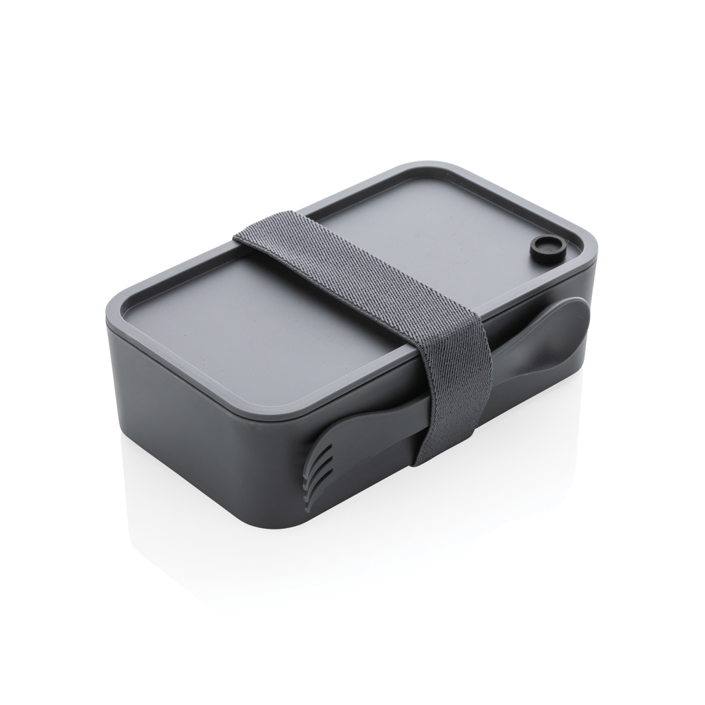 Lunchbox mit Göffel aus PP, 0,8 Liter, BPA-frei, mit Tampondruck Lunchbox mit Göffel aus PP, 0,8 Liter, BPA-frei, mit Tampondruck