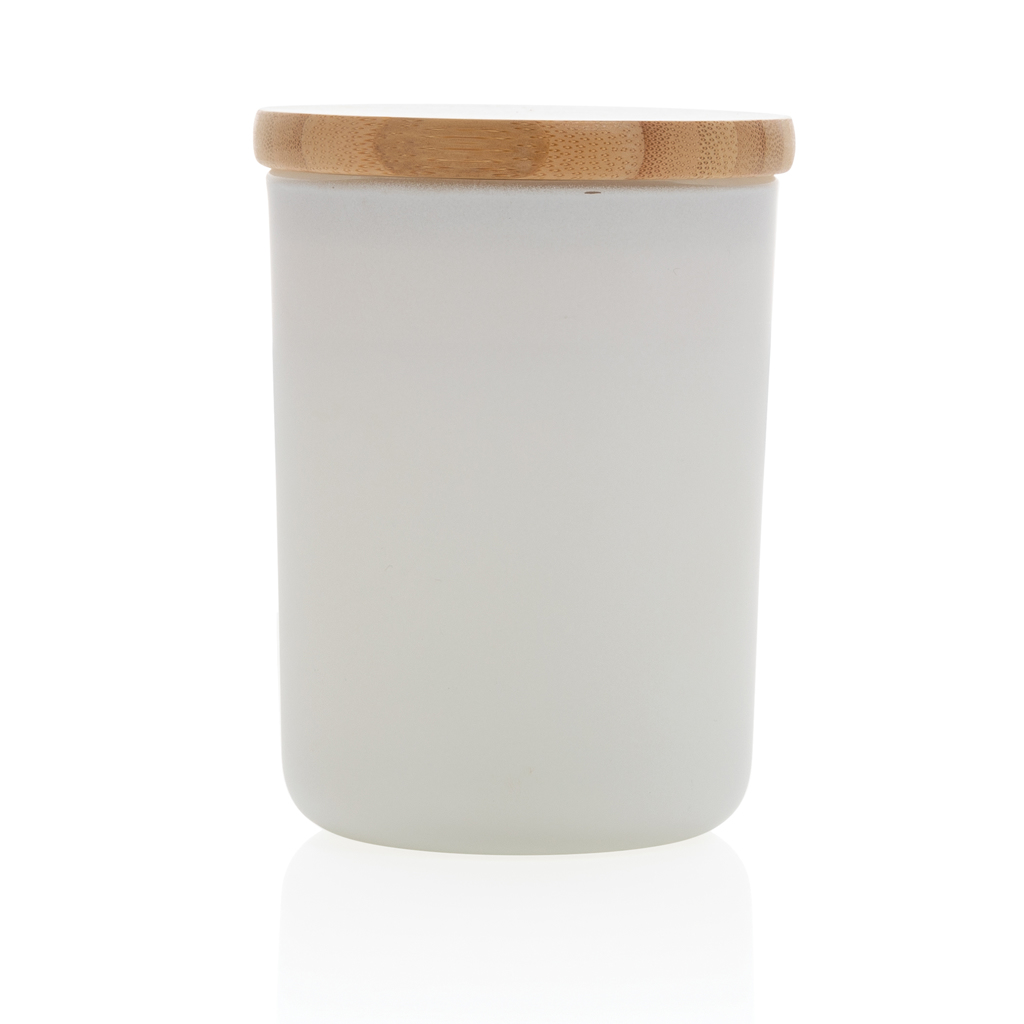 Ukiyo Deluxe Duftkerze mit Bambusdeckel, Jasmin im Glas