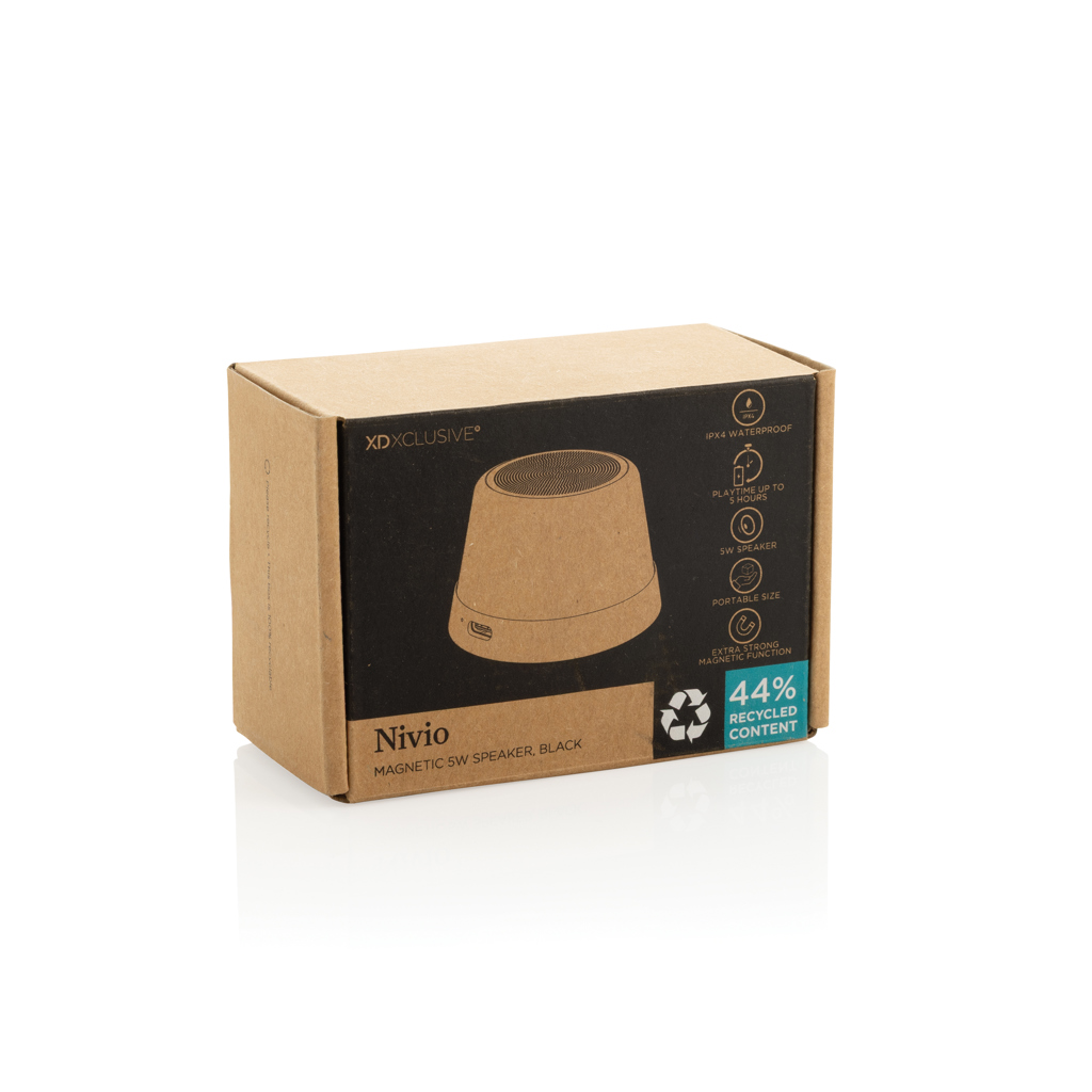 Nivio Magnet-Bluetooth-Speaker 5W aus RCS-recyceltem Aluminium – XD Xclusive