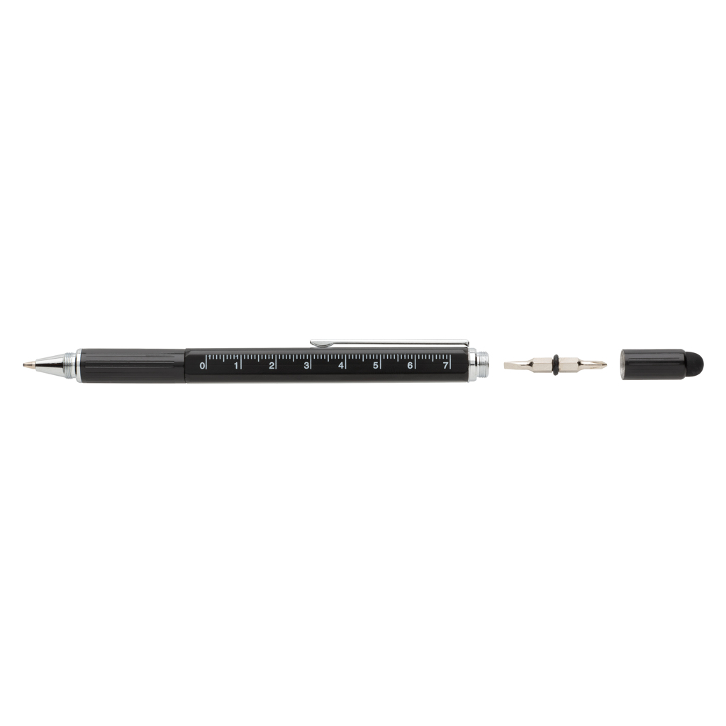 XD Collection 5-in-1 Aluminium Tool-Stift mit Wasserwaage, Skala, Schraubendreher und Stylus XD Collection 5-in-1 Aluminium Tool-Stift mit Wasserwaage, Skala, Schraubendreher und Stylus