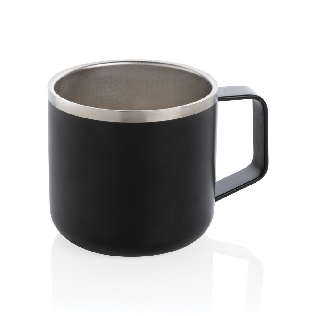 XD Collection Camping-Tasse Edelstahl 350 ml doppelwandig isoliert mit Logo