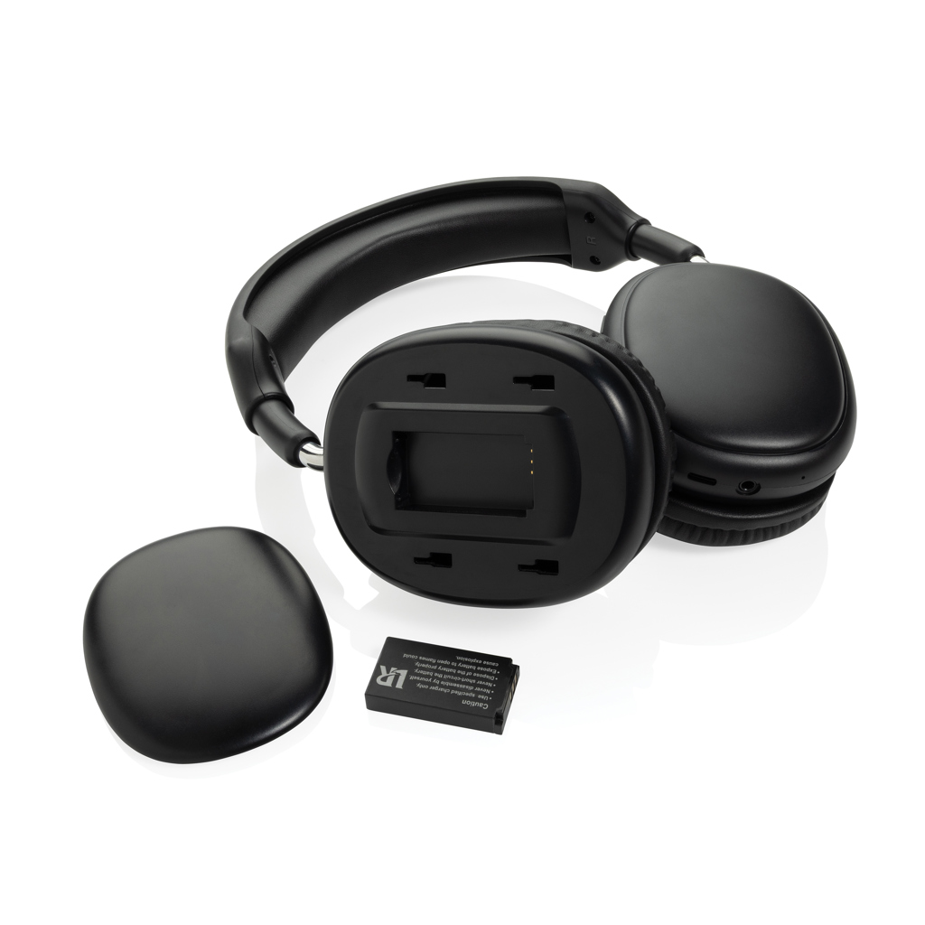 XD Collection Spectra Over-Ear-Kopfhörer mit herausnehmbarem Akku, 43 % recyceltes Material, mit Logo bedruckbar
